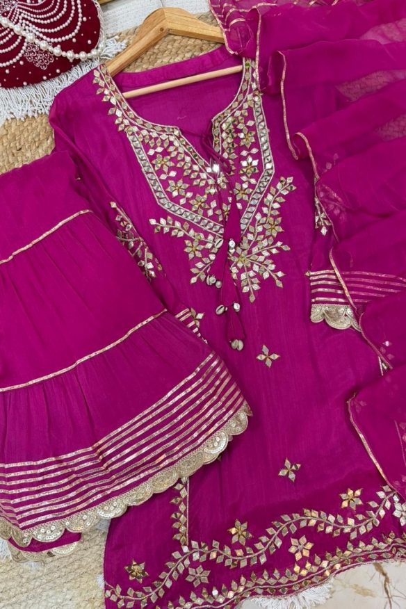 Chinnon Sharara Three Piece Suit