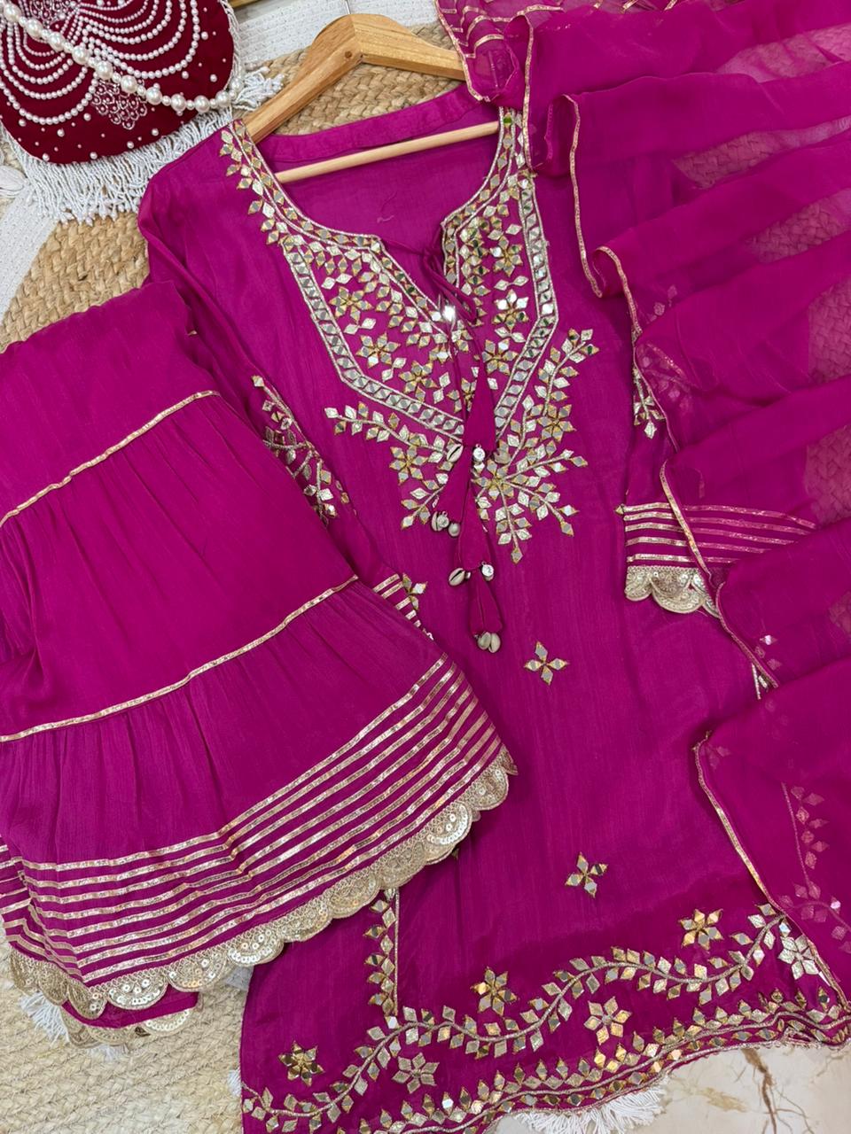 Chinnon Sharara Three Piece Suit