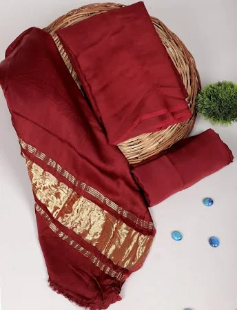 Chanderi Silk Plain Concept Dress - Image 3